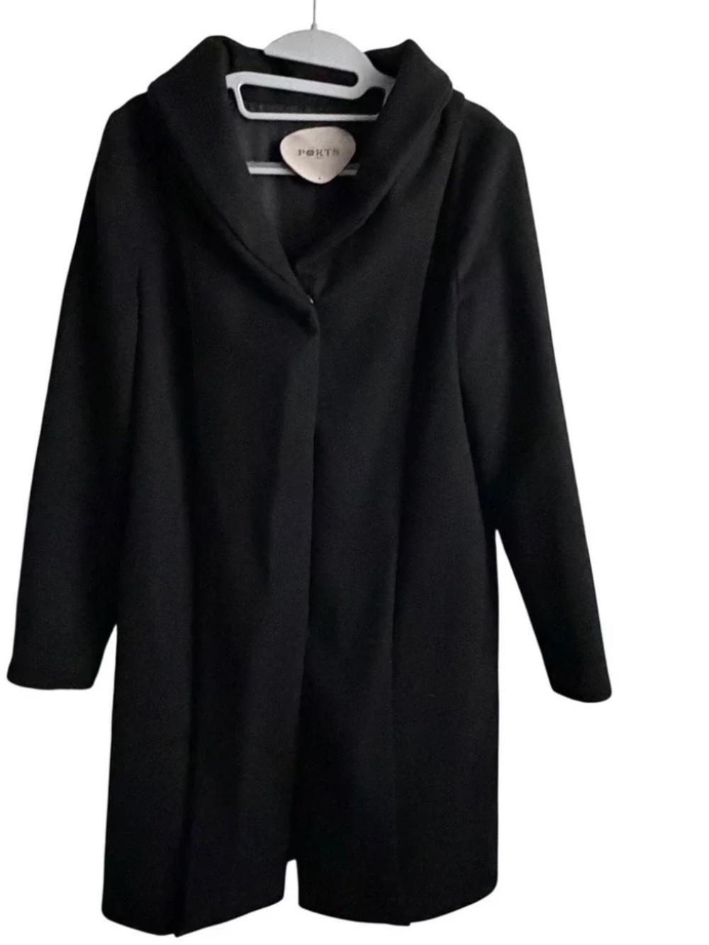 Ports‎ 1961 Wool Cashmere Coat Black Minimalist Silk Lined Women's 4